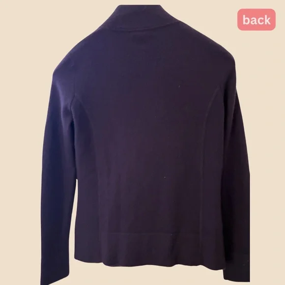 ⭐️ AV Cashmere Purple Zip-Up Turtleneck Sweater - Size S - Picture 3 of 6